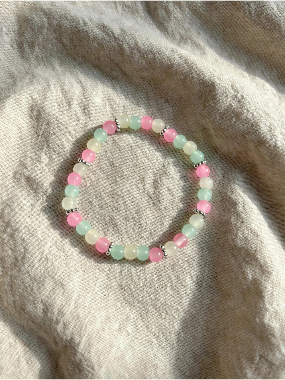 Handmade glass bead bracelet-wildflower